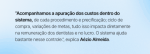 Imagem com texto destacando a importância de acompanhar custos e fazer controle na gestão de clínicas odontológicas, ressaltando benefícios financeiros e eficiência.