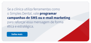Imagem ilustrativa sobre estratégias para programar campanhas de SMS e e-mail marketing na clínica odontológica, destacando a importância de reforçar mensagens de forma ética e estratégica.