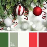 Paleta de cores em vermelho para decoração de natal do consultório odontológico