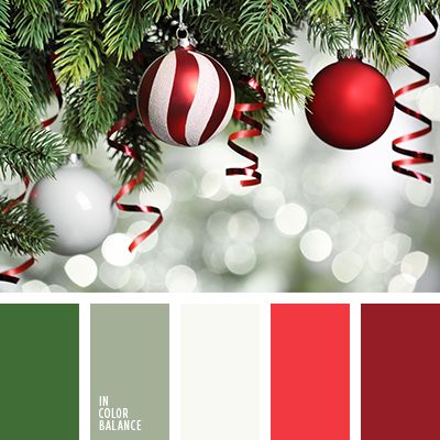 Paleta de cores em vermelho, verde e branco para decora&ccedil;&atilde;o de natal do consult&oacute;rio odontol&oacute;gico