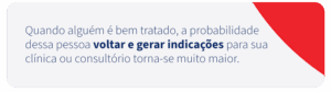 Imagem fala sobre a importância de um bom tratamento médico para melhorar as indicações e procedimentos em clínicas e consultórios.