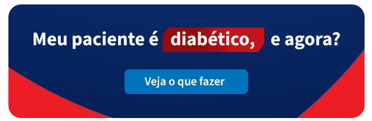 Imagem informativa para pacientes diabéticos com mensagem sobre o gerenciamento de diabetes, destacando a importância de ações e cuidados para diabéticos.