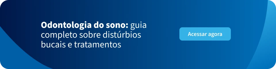 Anúncio de guia completo sobre distúrbios bucais e tratamentos de sono, destacando a importância da odontologia do sono para saúde bucal e bem-estar.