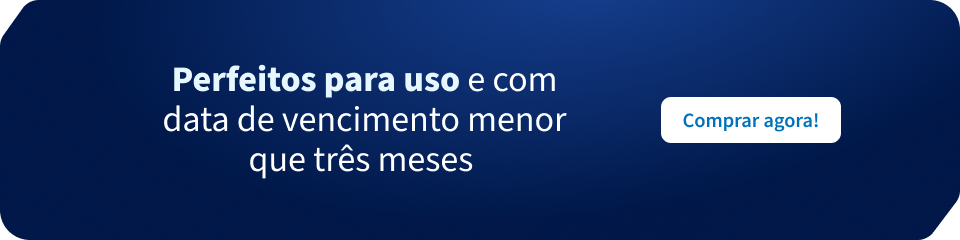 Imagem promocional destacando produtos de alta qualidade com validade inferior a três meses, ideal para compras rápidas e seguras.